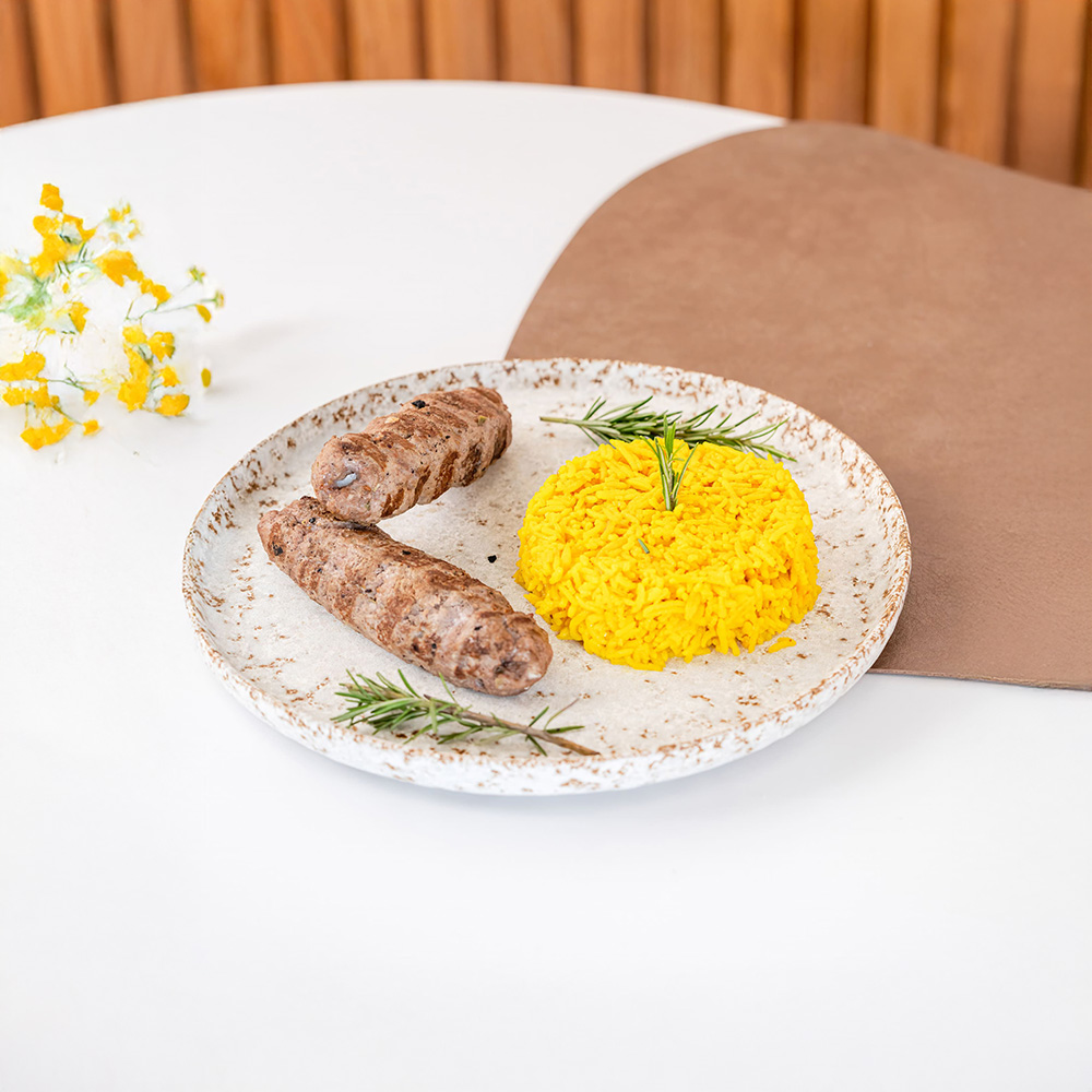 GRILLED BEEF KEBAB & SAFFRON RICE